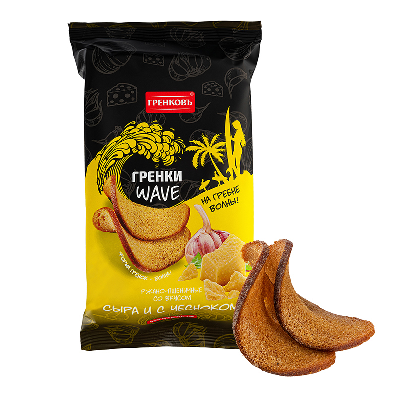 WAVE rye croutons with garlic cheese flavor 75 g